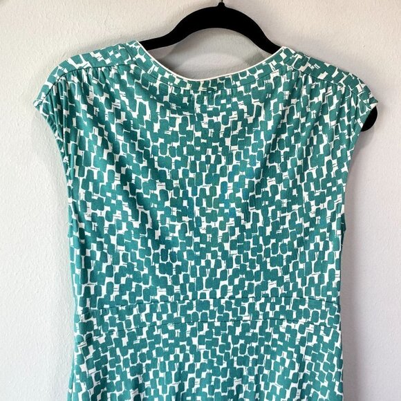Boden Geometric Casual Weekend Dress Green 8 - Picture 6 of 10